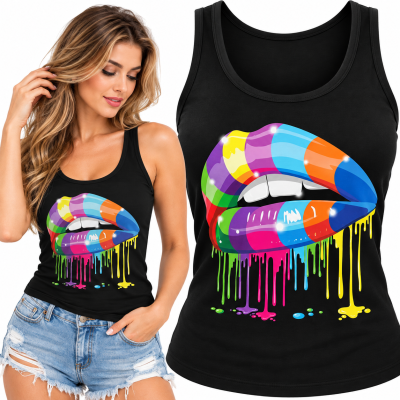 TANK TOP DAMSKI ŚMIESZNY  LABIOS-COLORES